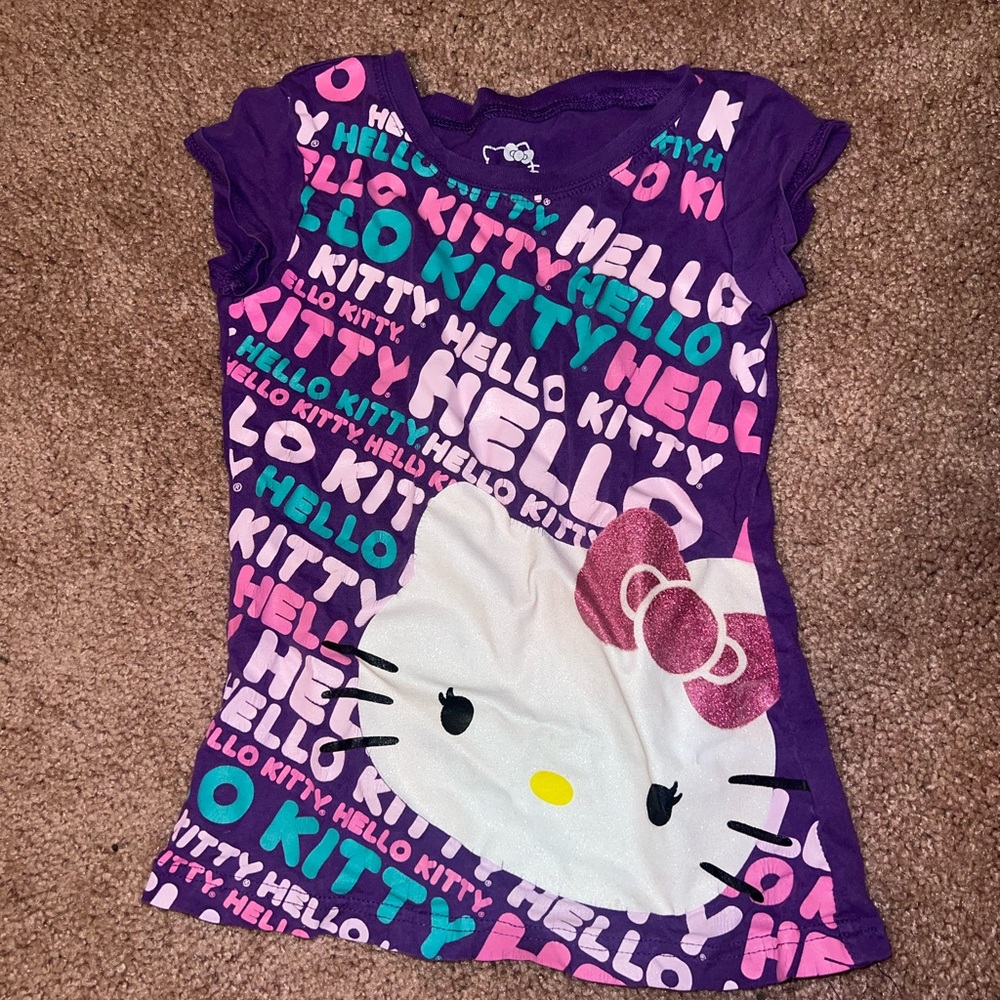 Purple Hello Kitty Graphic T-Shirt